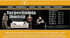 Desktop Screenshot of aholannuorisoseura.fi